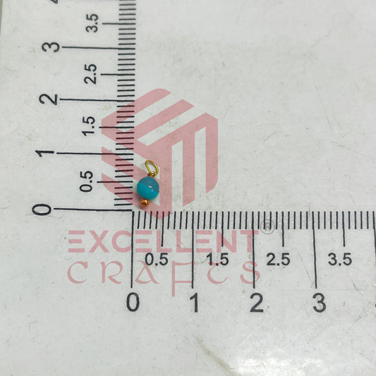3mm Round Peacock Green Color Pearl Loreal Charms for making Jewellery - (Pack of 10g - 200-250Pcs)