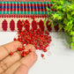 3mm Round Red Color Pearl Loreal Charms for making Jewellery - (Pack of 10g - 200-250Pcs)