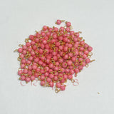3mm Round Candy Pink Color Pearl Loreal Charms for making Jewellery - (Pack of 10g - 200-250Pcs)