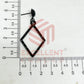 Ball Stud Diamond Shape Texture Earring Bezels - (1Pair)