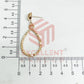 Ball Stud TearDrop Shape Texture Earring Bezels - (1Pair)
