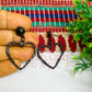 Ball Stud Heart Shape Texture Earring Bezels - (1Pair)