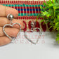 Ball Stud Heart Shape Texture Earring Bezels - (1Pair)
