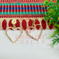 Ball Stud Heart Shape Texture Earring Bezels - (1Pair)