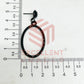 Ball Stud Oval Shape Texture Earring Bezels - (1Pair)