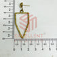 Ball Stud Pentagon Shape Texture Earring Bezels - (1Pair)