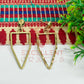 Ball Stud Pentagon Shape Texture Earring Bezels - (1Pair)