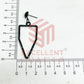 Ball Stud Pentagon Shape Texture Earring Bezels - (1Pair)