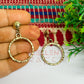 Ball Stud Round Shape Texture Earring Bezels - (1Pair)