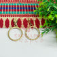 Ball Stud Round Shape Texture Earring Bezels - (1Pair)