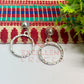 Ball Stud Round Shape Texture Earring Bezels - (1Pair)