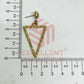 Ball Stud Triangle Shape Texture Earring Bezels - (1Pair)