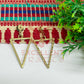Ball Stud Triangle Shape Texture Earring Bezels - (1Pair)