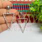 Ball Stud Triangle Shape Texture Earring Bezels - (1Pair)
