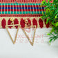 Ball Stud Triangle Shape Texture Earring Bezels - (1Pair)