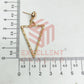 Ball Stud Triangle Shape Texture Earring Bezels - (1Pair)