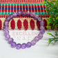8mm Crackle Bead Bracelet Purple