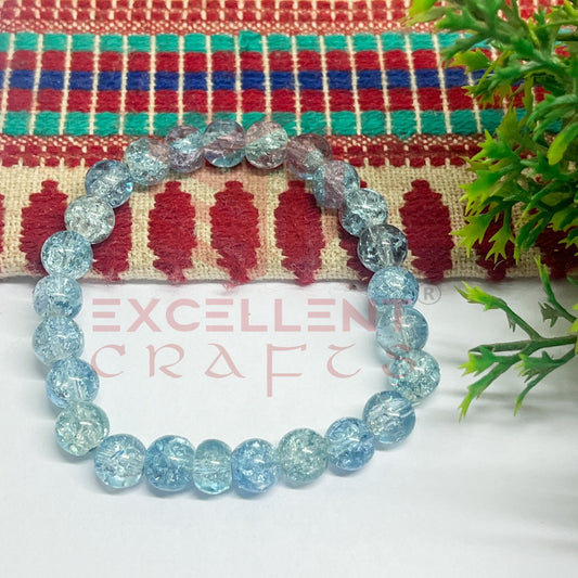 8mm Crackle Bead Bracelet