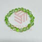 8mm Crackle Bead Bracelet Light Green