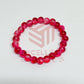 8mm Crackle Bead Bracelet Red