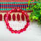 8mm Crackle Bead Bracelet Red
