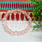 8mm Crackle Bead Bracelet  Pink White