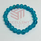 8mm Crackle Bead Bracelet Blue