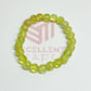 8mm Crackle Bead Bracelet Lemon Yellow