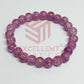8mm Crackle Bead Bracelet Violet