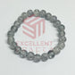 8mm Crackle Bead Bracelet Grey