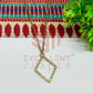 Diamond Textured Pendant with Chain