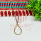 Teardrop Textured Pendant with Chain