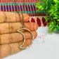 Halfmoon Textured Pendant with Chain
