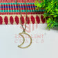 Halfmoon Textured Pendant with Chain