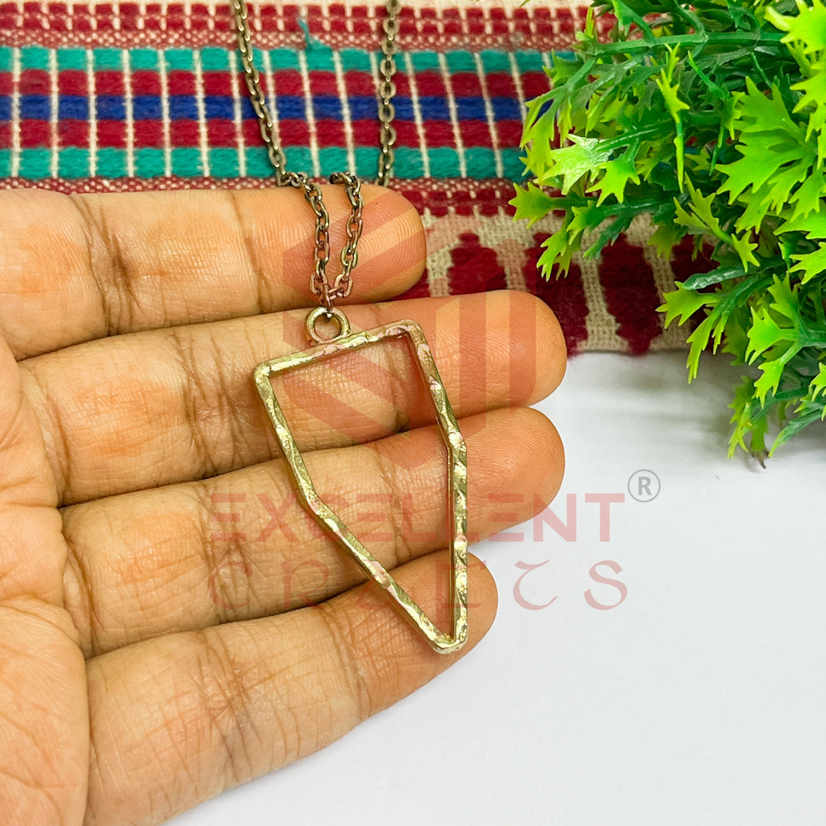 Pentagon Pendant with Chain