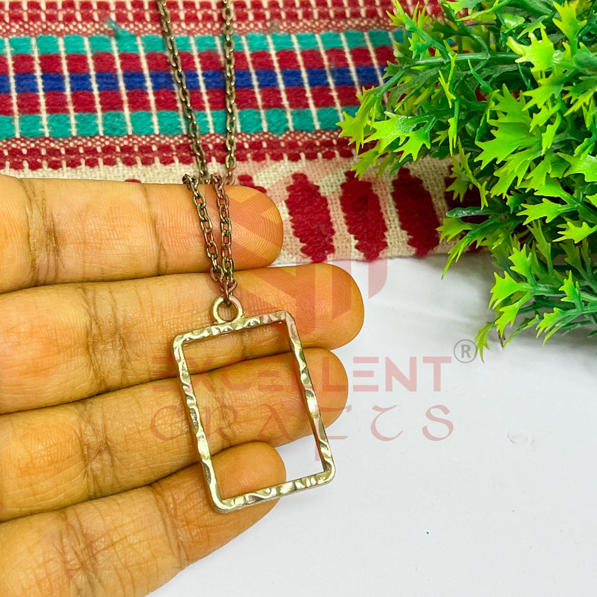 Rectangle Pendant with Chain