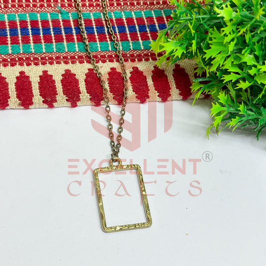 Rectangle Pendant with Chain