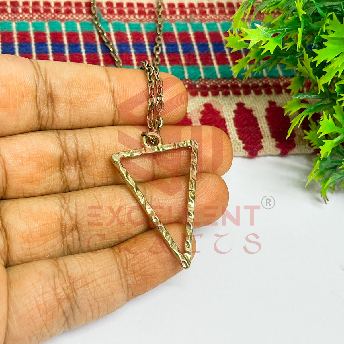 Triangle Pendant with Chain