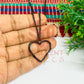 Heart Textured Pendant with Chain