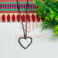 Heart Textured Pendant with Chain
