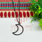 Halfmoon Textured Pendant with Chain