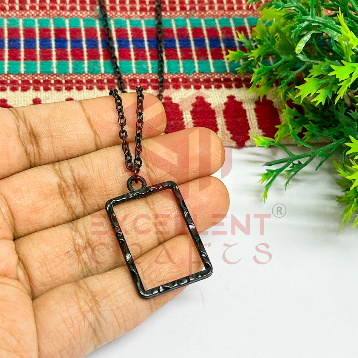 Rectangle Pendant with Chain