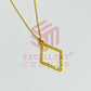 Diamond Textured Pendant with Chain