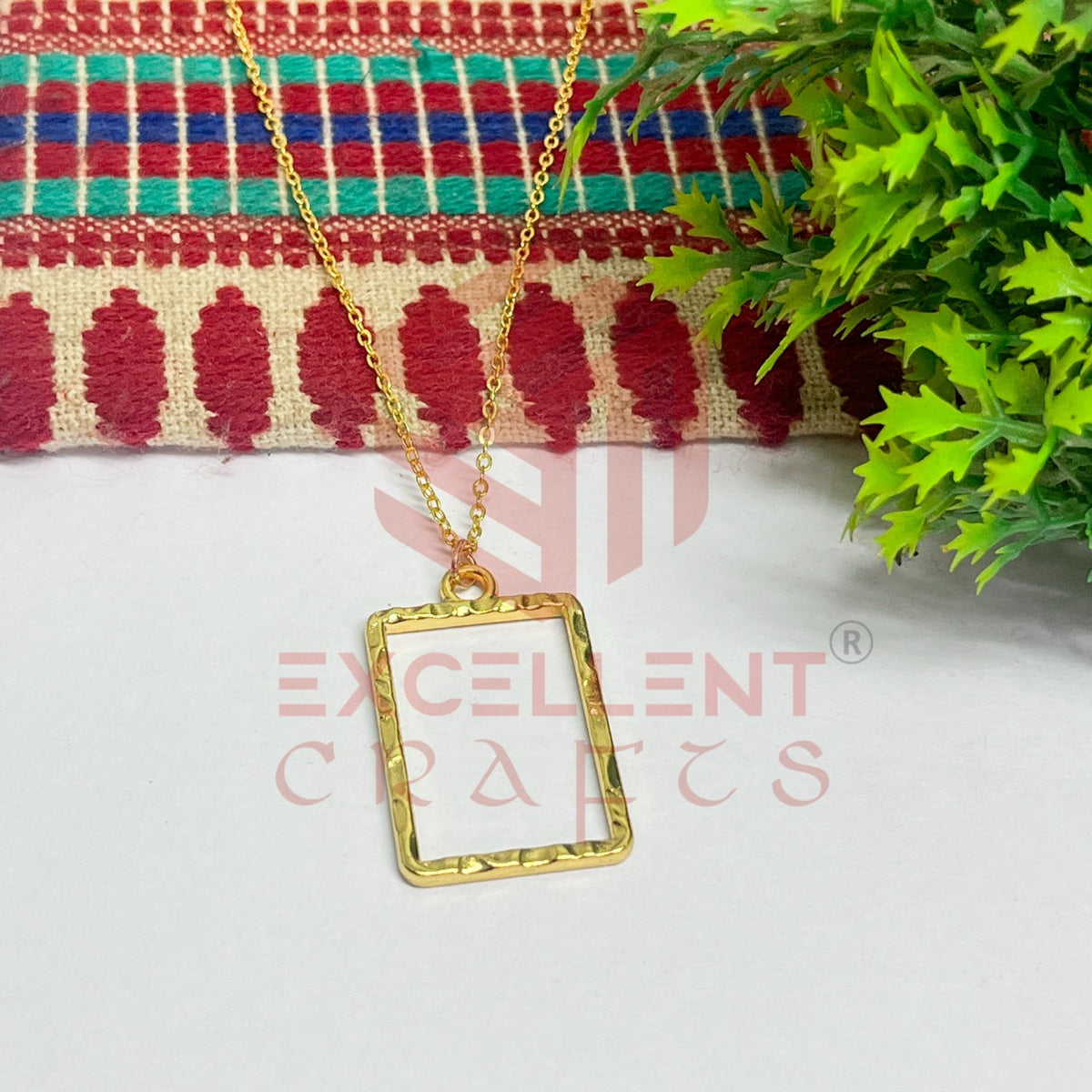 Rectangle Pendant with Chain