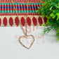Heart Textured Pendant with Chain