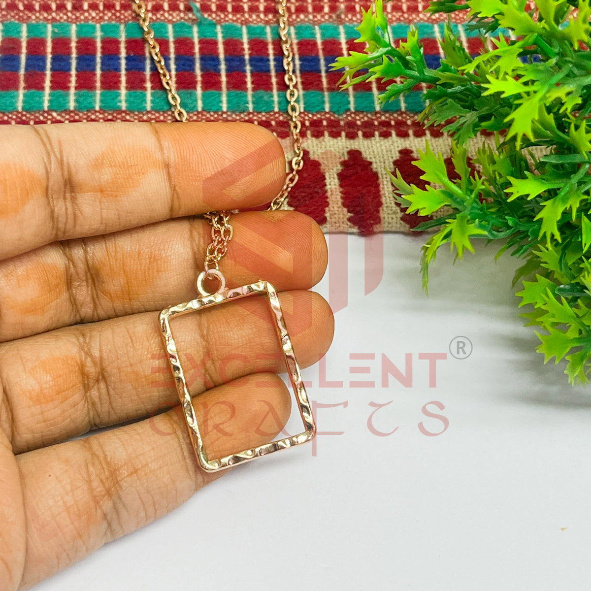 Rectangle Pendant with Chain
