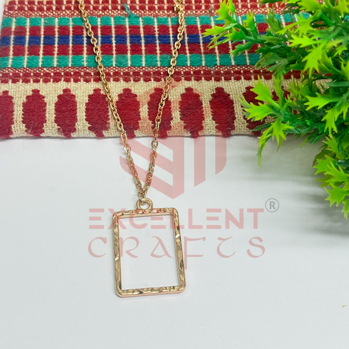 Rectangle Pendant with Chain