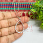 Teardrop Textured Pendant with Chain