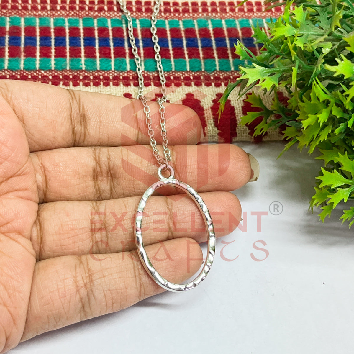 Oval Pendant with Chain
