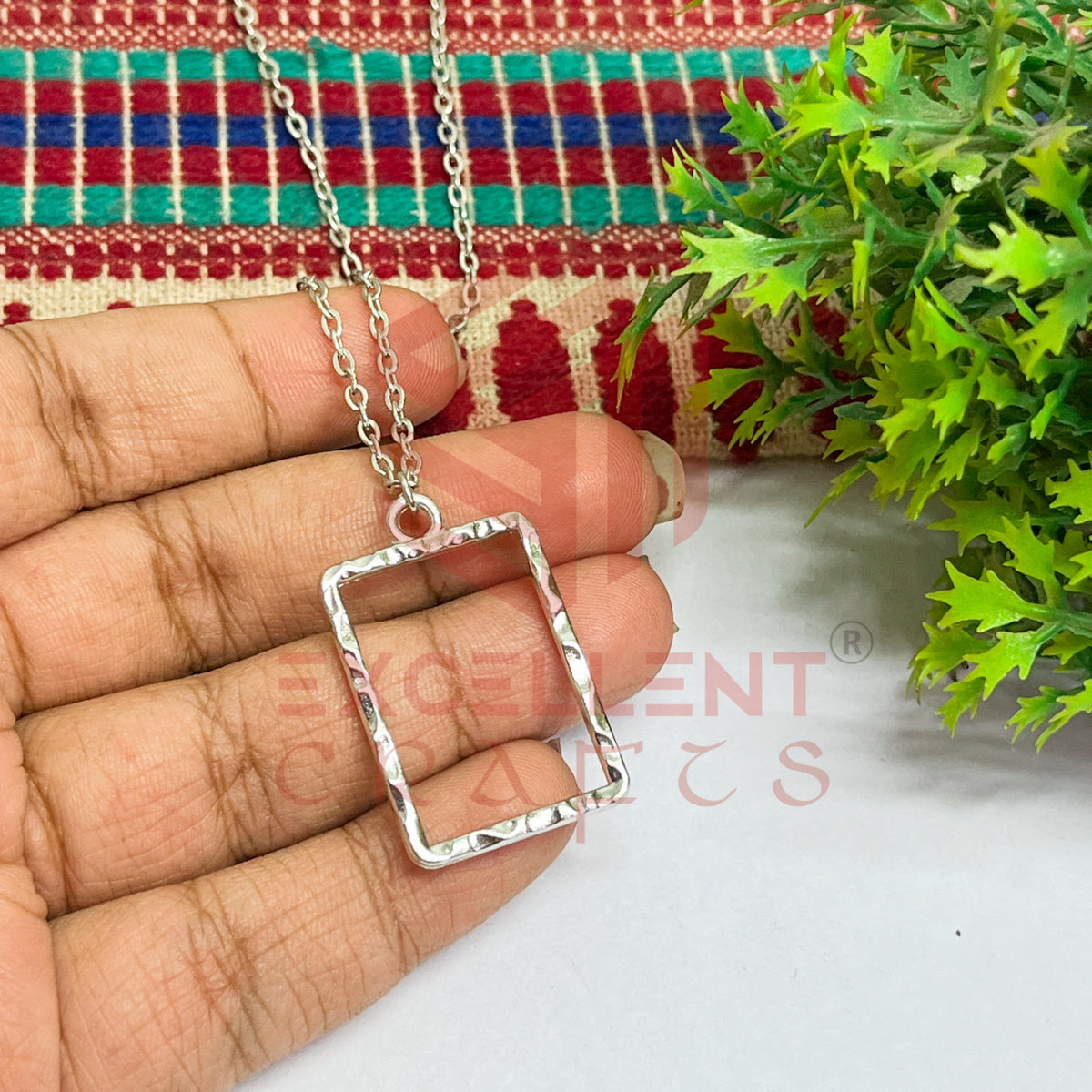 Rectangle Pendant with Chain
